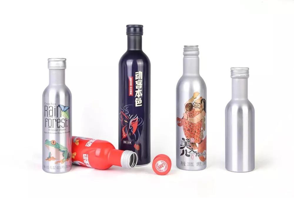 500ml Slim Tall Aluminum Liquor Bottle with ROPP Screw Cap